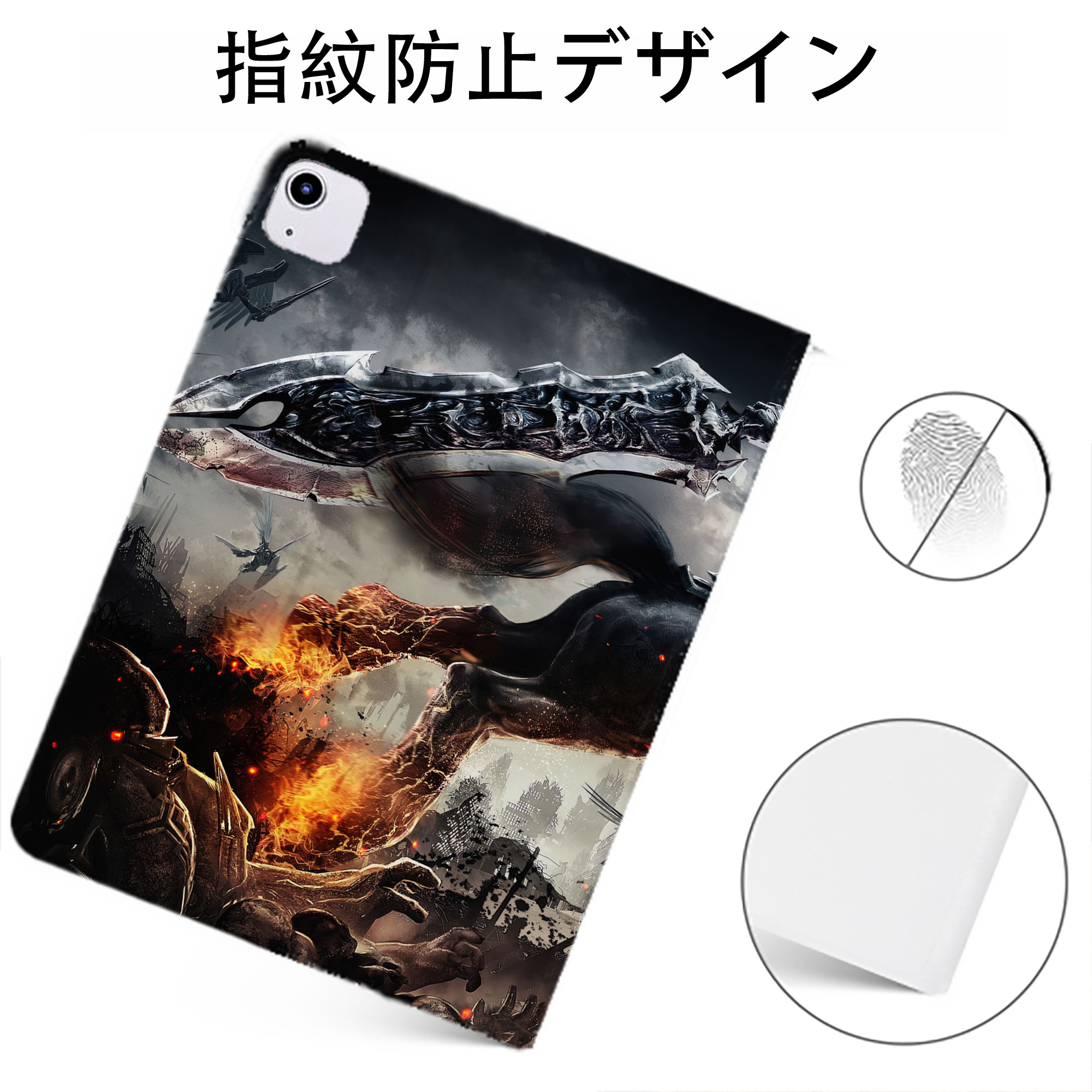 （画像用） Deadpool デッドプール IPadケース ペンホルダー付き ブックスタイルデザイン